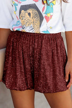 Sequin Elastic Waist Shorts | Sparkly & Stylish Party Wear
