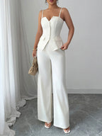 Button Front Cami and Pants Set