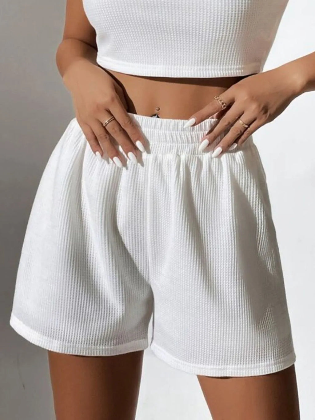 Full Size Wide Strap Tank and Shorts Set Plus Size