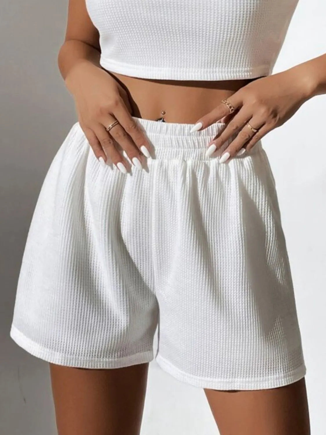 Full Size Wide Strap Tank and Shorts Set Plus Size