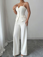 Button Front Cami and Pants Set