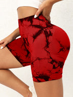 Tie-Dye High Waist Active Shorts | Trendy & Comfortable