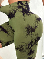 Tie-Dye High Waist Active Shorts | Trendy & Comfortable