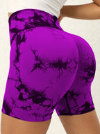 Tie-Dye High Waist Active Shorts | Trendy & Comfortable
