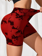 Tie-Dye High Waist Active Shorts | Trendy & Comfortable