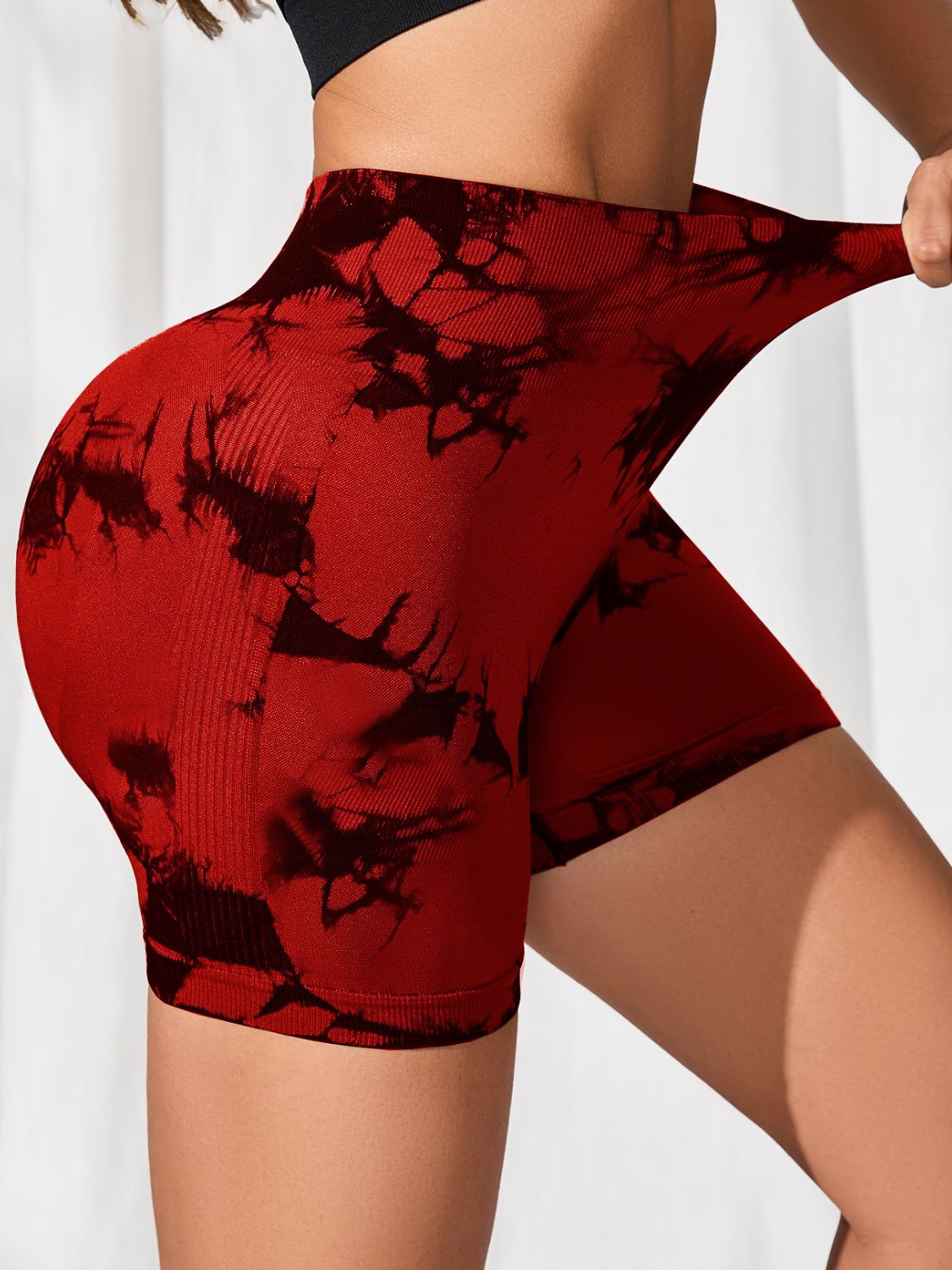 Tie-Dye High Waist Active Shorts | Trendy & Comfortable