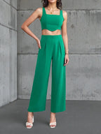 Square Neck Tank and Pants Set