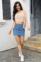 Cropped Cami & Open Front Cardigan Set | Chic & Versatile Layering