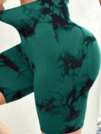 Tie-Dye High Waist Active Shorts | Trendy & Comfortable