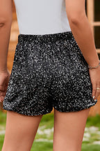 Sequin Elastic Waist Shorts | Sparkly & Stylish Party Wear