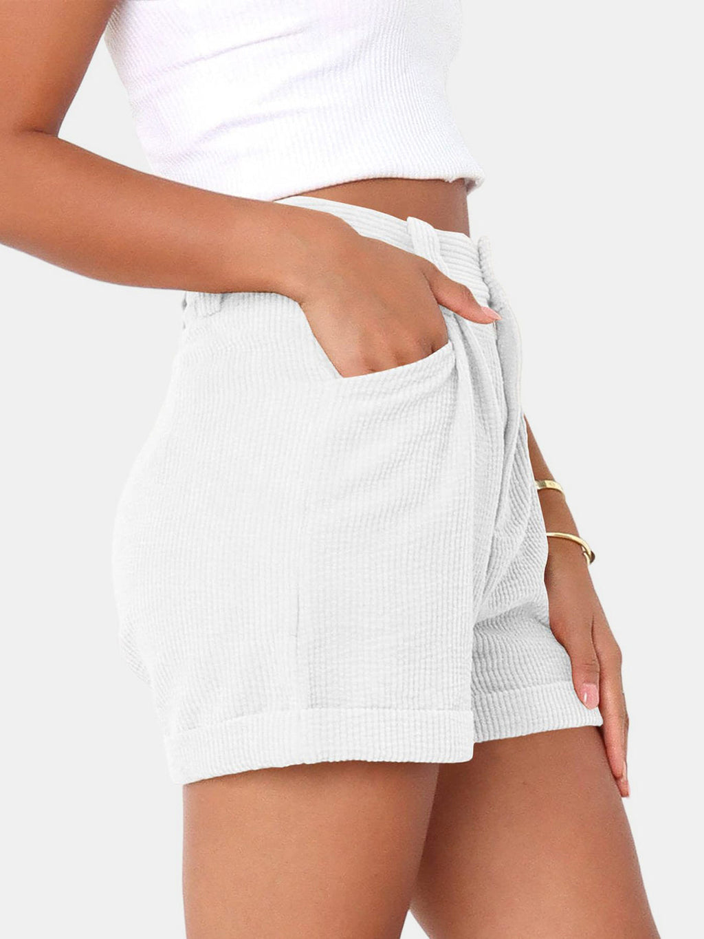 Full Size High Waist Shorts with Pockets | Comfortable & Stylish Everyday Wear
