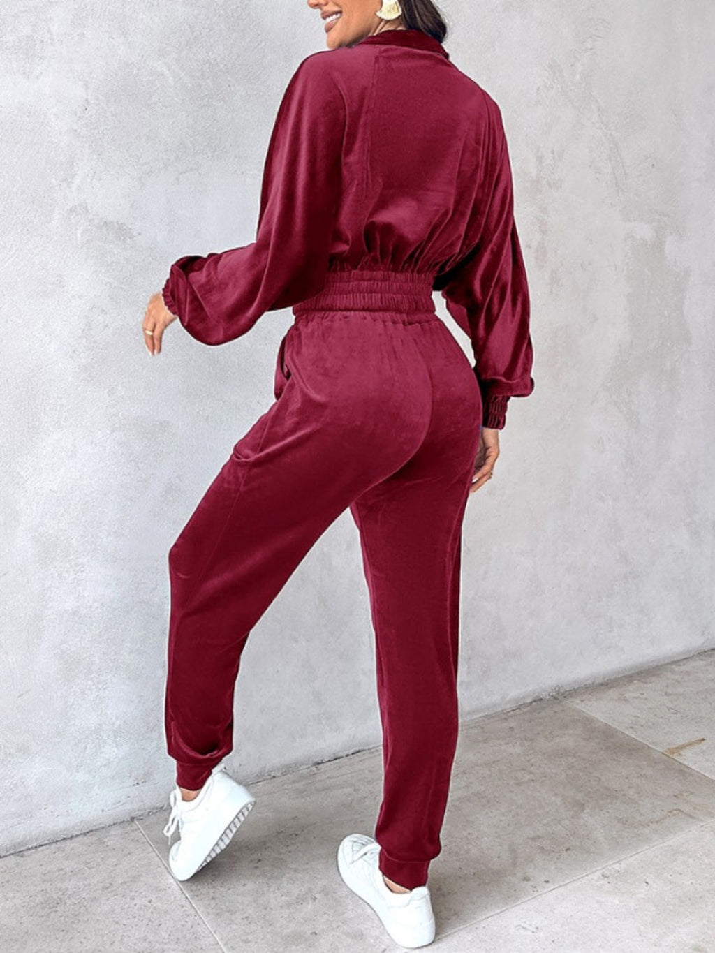 Zip-Up Cropped Top & Joggers Set | Trendy & Comfortable Lounge Wear