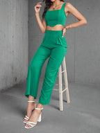 Square Neck Tank and Pants Set